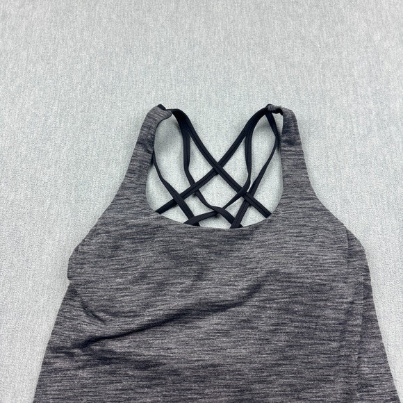 Lululemon Tank Top Womens 8 Gray Free To Be Serena Built In‎ Sports Bra Padded - Picture 2 of 9